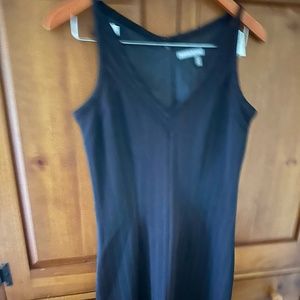 Black Fitted Pin-stripe Sheath Dress - SZ2